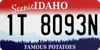 ID license plate 1T8093N