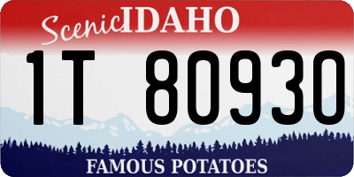 ID license plate 1T8093O