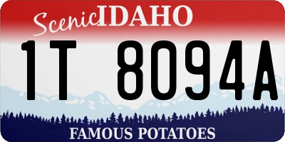 ID license plate 1T8094A