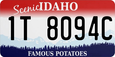 ID license plate 1T8094C
