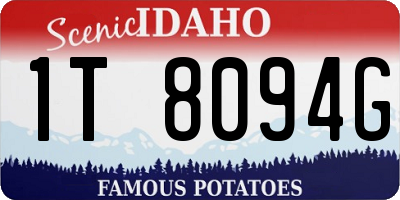 ID license plate 1T8094G
