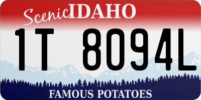 ID license plate 1T8094L