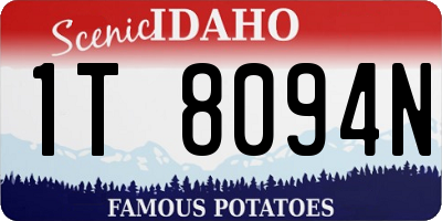 ID license plate 1T8094N