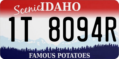 ID license plate 1T8094R