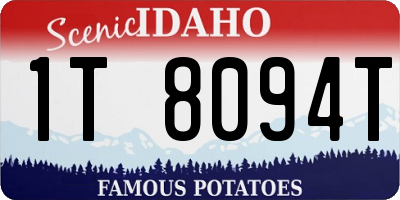 ID license plate 1T8094T
