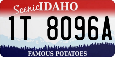 ID license plate 1T8096A