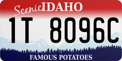 ID license plate 1T8096C