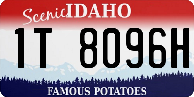 ID license plate 1T8096H