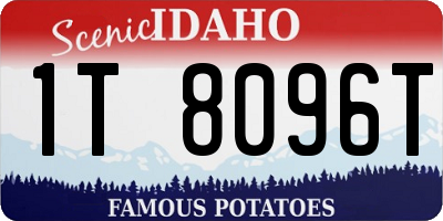 ID license plate 1T8096T