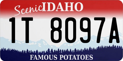 ID license plate 1T8097A