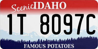 ID license plate 1T8097C
