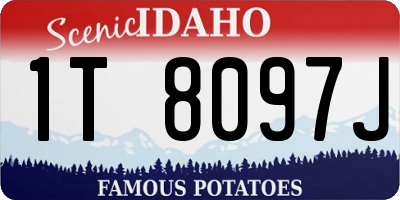 ID license plate 1T8097J