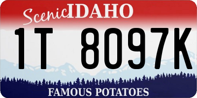 ID license plate 1T8097K