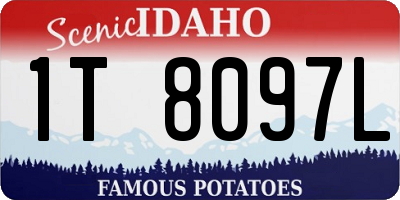 ID license plate 1T8097L
