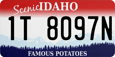 ID license plate 1T8097N