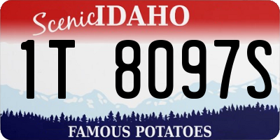 ID license plate 1T8097S