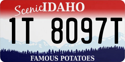 ID license plate 1T8097T