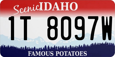 ID license plate 1T8097W