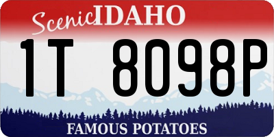 ID license plate 1T8098P