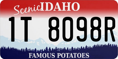 ID license plate 1T8098R