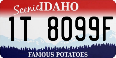ID license plate 1T8099F
