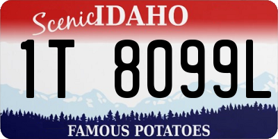 ID license plate 1T8099L