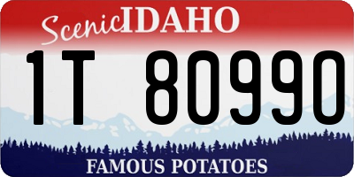 ID license plate 1T8099O