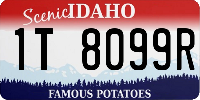 ID license plate 1T8099R