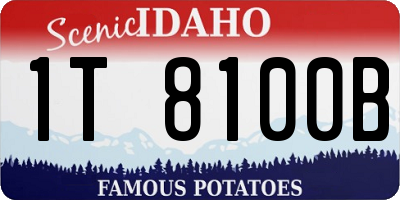 ID license plate 1T8100B