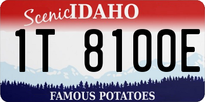 ID license plate 1T8100E