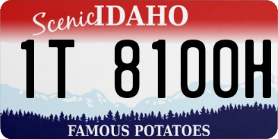 ID license plate 1T8100H