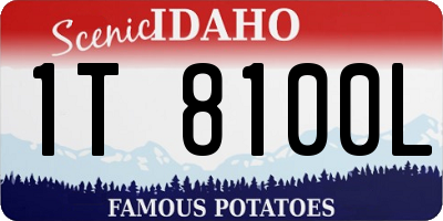 ID license plate 1T8100L