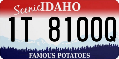 ID license plate 1T8100Q