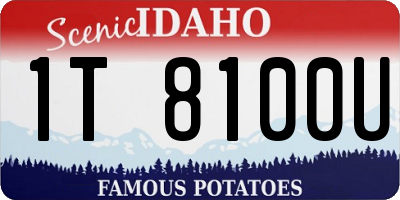 ID license plate 1T8100U