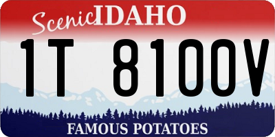 ID license plate 1T8100V