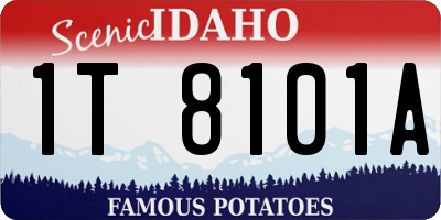 ID license plate 1T8101A