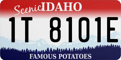 ID license plate 1T8101E