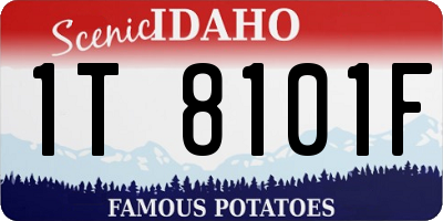 ID license plate 1T8101F