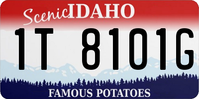 ID license plate 1T8101G