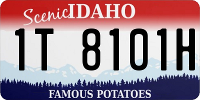 ID license plate 1T8101H