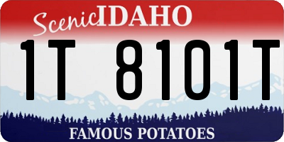 ID license plate 1T8101T