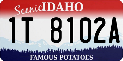 ID license plate 1T8102A