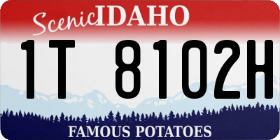 ID license plate 1T8102H