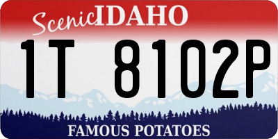 ID license plate 1T8102P