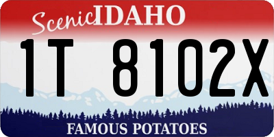 ID license plate 1T8102X