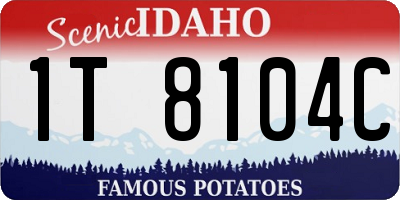 ID license plate 1T8104C