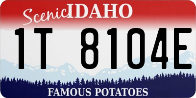 ID license plate 1T8104E