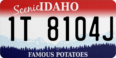 ID license plate 1T8104J
