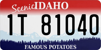 ID license plate 1T8104O