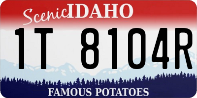 ID license plate 1T8104R